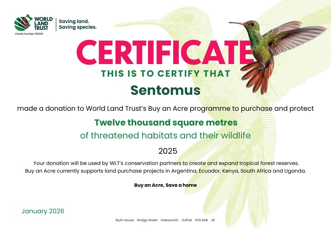 Certificate 1, World Land Trust, Sento